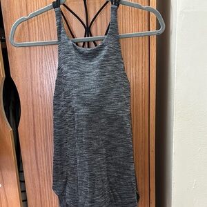 Women's Gray Strappy Back Tank Top